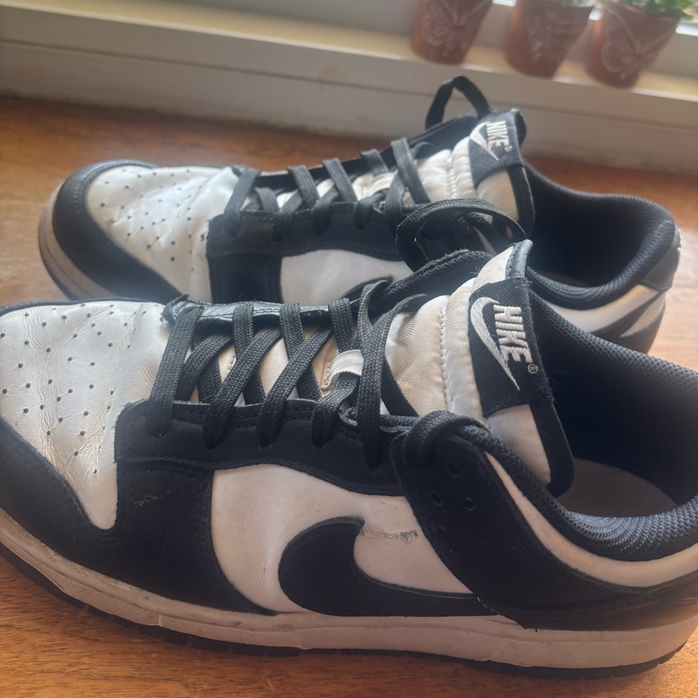 Nike Black and White Dunk Low Sneakers